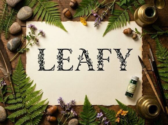 Leafy: A Decorative Display Font for Bold Branding