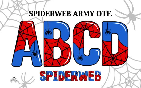 Spiderweb Army: A Font That Weaves a Spell of Gothic Elegance