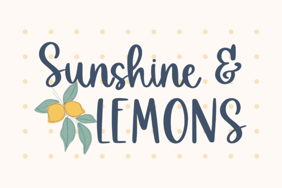 Sunshine & Lemons: The Handwritten Font with Farmhouse Charm
