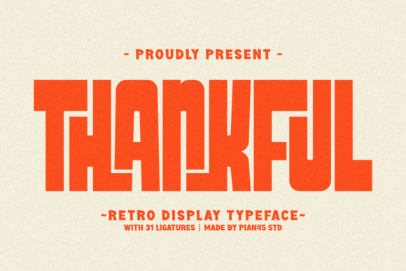Thankful: A Retro Font That Brings Vintage Holiday Cheer